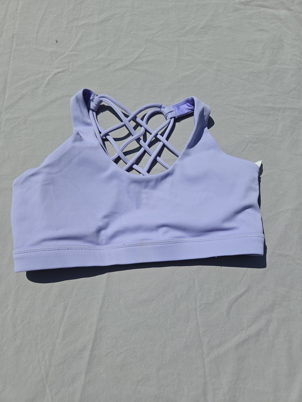 Constantly Varied Gear CVG Lilac Butterfly Back Sports Bra M EUC